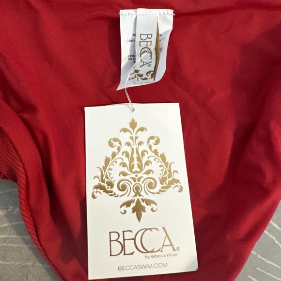 Becca Fine Line American Bikini Bottom, Women's Small Adobe Color Brick Red NWT - Picture 4 of 8